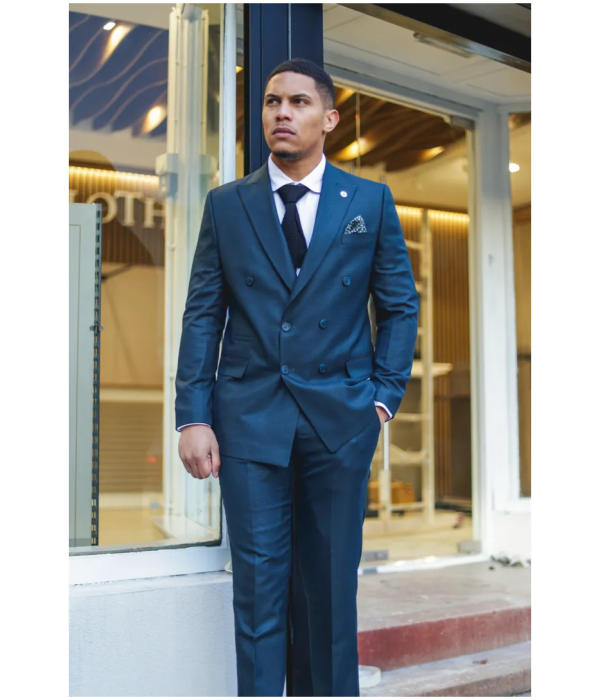 STZ93 - Men's Green Double Breasted 2 Piece Suit