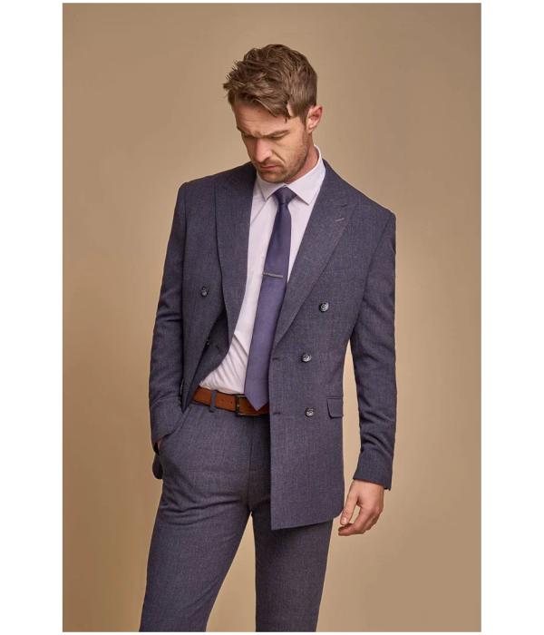 Tokyo - Men's Navy Blue 2 Piece Double Breasted Suit