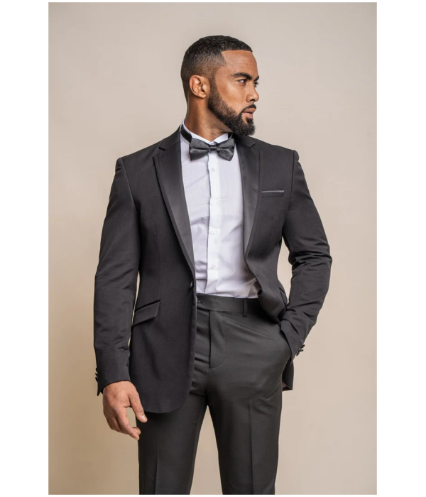 Tux - Men's Black Tuxedo 2 Piece Classic Wedding Suit