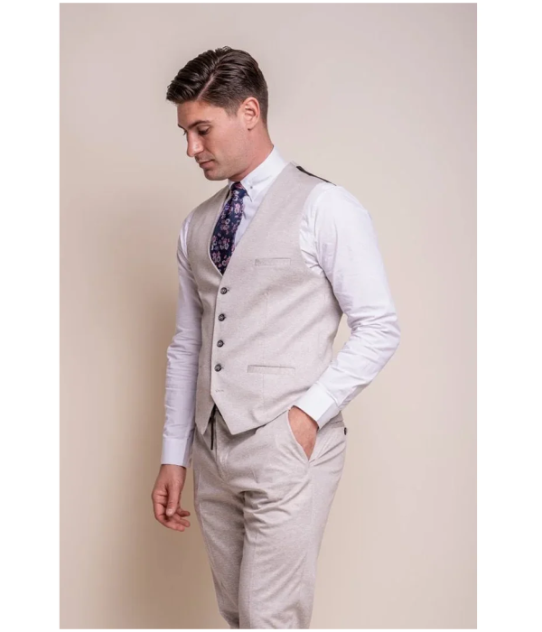 Valencia - Men's Classic Cream Waistcoat