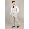 Warwick - Men's Beige Checked Waistcoat