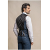 Cody - Men's Navy Blue Check Waistcoat