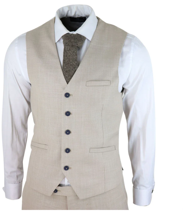 Men's Tweed Check Peaky Blinders Waistcoat Gilet Classic Herringbone