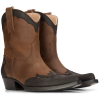 Mens High Western Boots Real Leather Brown Riding Dancing Hunting Cowboy Vintage Pointed Toe