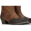 Mens High Western Boots Real Leather Brown Riding Dancing Hunting Cowboy Vintage Pointed Toe