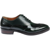 Harry - Men's Green Patent Leather Brogue Shoes