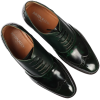 Harry - Men's Green Patent Leather Brogue Shoes