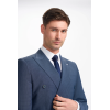 Bond - Men's Navy Check Double Breasted Blazer
