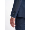 Bond - Men's Navy Check Double Breasted Blazer