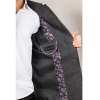 Men's Classic Collar Wool Blend Grey Overcoat
