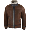 Men's Sherling Sheepskin Zip Pilot Flying Jacket WW2