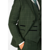 Leo - Men's Green 3 Piece Checked Tailored Fit Suit
