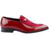Men's Moccasin Loafers Shoes Leather Red Lined Slip On Velvet Smart Formal Shoe