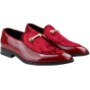 Men's Moccasin Loafers Shoes Leather Red Lined Slip On Velvet Smart Formal Shoe