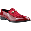 Men's Moccasin Loafers Shoes Leather Red Lined Slip On Velvet Smart Formal Shoe