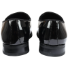 Men's Slip On Tassel Velvet Detailed Patent Black Loafers