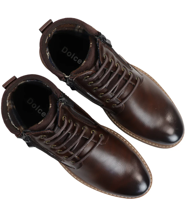 Men's Lace Up Brown Ankle Boots