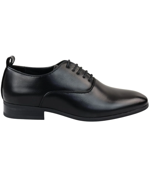 Men's Lace Up Black Derby Oxford Shoes