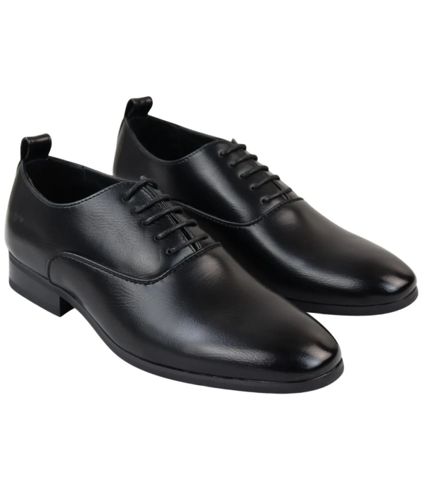 Men's Lace Up Black Derby Oxford Shoes