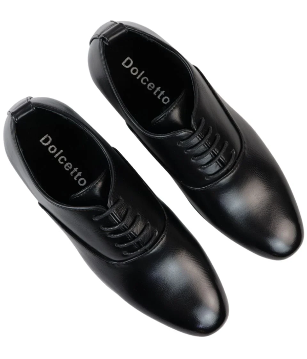 Men's Lace Up Black Derby Oxford Shoes