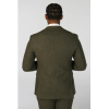 Oscar - Men's Olive Green Wool Blend Tweed Blazer