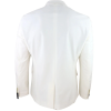 Rosa - Men's Soft Velvet Ivory Cream 1 Button Dinner Jacket Tuxedo Blazer Fit