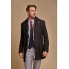 Sanford - Men's Black Wool Blend Overcoat