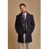 Sanford - Men's Navy Wool Blend Overcoat