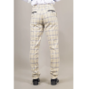 Warwick - Men's Beige Checked Trousers