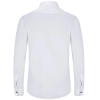 Men's Wing Collar White Shirt Pleated Tuxedo Double Cuff Satin Cotton